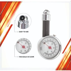 Resim Araç Lastik Hava Basınç Ölçme Saati Metal Yuvarlak 