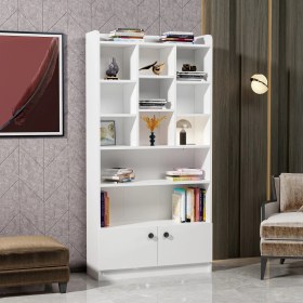 Resim BMdekor Kitaplık Nagoya Beyaz 