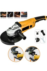 Resim HALL BREATHE Devir Ayarlı Spiral Taşlama Makinesi 3000W 115-125 mm, 2 İnox Disk Hediye 