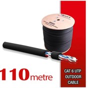 Resim Qport Yüksek Bakır Utp 23Awg 0.58 MM Dış Ortam Cat6 Outdoor Kablo 110 Metre 