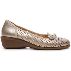 Resim Relax Anatomic Kadın Hakiki Deri Bej Comfort Ayakkabı 611 E4220 Bn Ayk Y19 Metal Ammos/suede Beıge Bej 