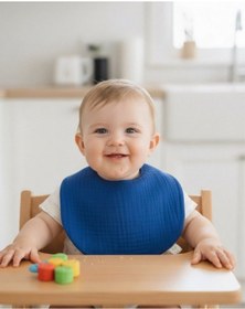 Resim Oval 2'li %100 Pamuk Müslin Bebek Önlüğü / Yakalık / Salya Önlüğü 