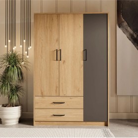 Resim 3508 GRANDE MODERN 3 KAPILI GARDROP SEPET-ANTRASİT 