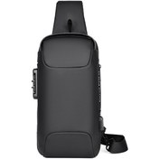 Resim Ranyeek Erkekler İçin Çok Fonksiyonlu Usb Şarjlı Çanta - Su Geçirmez, Hırsızlığa Karşı Korumalı Göğüs Çantası Siyah 