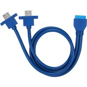 Resim Geeroyoo Mavi Usb3.0 19pin-2af Veri Kablosu 0.5m - 5gbps Hızlı Transfer, Eşik Dairesi, Pvc Halka, Gömülü Koruma 