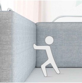 Resim 150 Cm Serenity Xl Yeni Nesil Yatak Bariyeri Korkuluğu Grey 