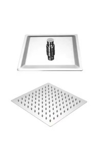 Resim Faumix Ka120 Krom Kare Paslanmaz Çelik Tepe Duş Başlığı 25cm 25cm Krom 