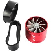 Resim Sharplace Evrensel Hava Filtresi Emme Tek Türbin Turbo Yakıt Gaz Tasarrufu Fan Alüminyum Kırmızı(Yurt Dışından) 