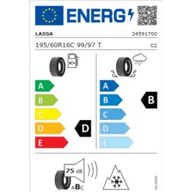 Resim Lassa Wintus 2 195/60R16C 99/97T M+S 3pmsf 6pr Hafif Ticari Kış Lastiği (Üretim Yılı: 2025) 