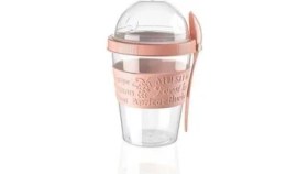 Resim HDY Taken Go Kapaklı Kaşıklı Pratik Taşınabilir Meyveli Yoğurt Kabı 