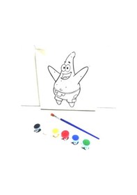 Resim Resimli Tuval 20 X 20 Patrick Deniz Yıldızı 6Lı Boya, Fırça Boyam 