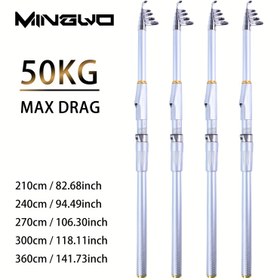 Resim MINGWO 50KG MAX DRAG Karbon Fiber Balıkçılık Çubukları - 4 Hafif Eylem Trolling Çubukları, 4-5/6-7/8-9/10-11/12-13 Ayak Uzunlukları, Ergonomik Kolu ve Altın Detaylar ile Tuzlu Su / Tatlı Su, Sevgililer Bayramı Anneler Günü Hediyeleri, Tuzlu Su Balıkçılık Ekipmanları, Şık Tasarım, Dayanıklı Yapı 