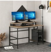 Resim Minarmobilya Minar Greta Çalışma Masası Modül2 - Dore/Siyah Ceviz 