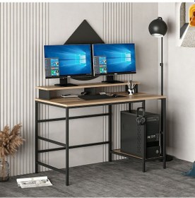 Resim Minarmobilya Minar Greta Çalışma Masası Modül2 - Dore/Siyah Ceviz 