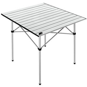 Resim Kamp Ayısı Katlanabilir Taşıma Çantalı Alüminyum XL Kamp Masası - Gri 