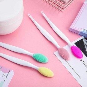 Resim 2 Adet Dudak Fırçası Peeling Etkili Gözenek Siyah Nokta Temizleyici Akne Giderici Çift Yönlü Fırça (4401) 