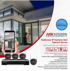 Resim Hıkvısıon - Nk42w0h-1t Kablosuz Ip Kamera Seti 4 Lü Set Neotechmarket Specıal Serıes 