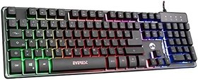 Resim Everest KB-GX9 Siyah USB Gökkuşağı Renkli Aydınlatmalı LC Layout Standart Gaming Klavye 
