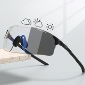 Resim Erkekler ve kadınlar için uygun, farklı etkinlikler için uygun, minimalist bir estetikle benzersiz lens tasarımı olan, şık, çerçevesiz gözlükler. 