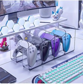 Resim Cloud011 Ps5 Ve Ps4 Kumanda Saklama Askısı 4 Gözlü Xbox Joystick Koruma Organizasyon Rafı 