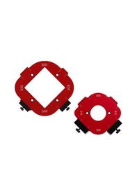 Resim Fortunelane Ahşap Köşe Yuvarlatıcı Seti - El Aleti Yuvarlak Kenar Şablonları Büyük + Küçük Kırmızı 