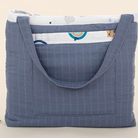 Resim Bebek Bakım Çantası - İndigo Müslin - Mavi Gökkuşağı 