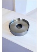 Resim slmbutiq Kapaklı Paslanmaz Ve Kararmaz Çelik Küllük/Kül Tablası - 10 Cm 