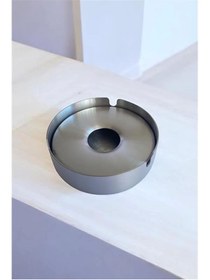 Resim slmbutiq Kapaklı Paslanmaz Ve Kararmaz Çelik Küllük/Kül Tablası - 10 Cm 
