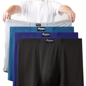 Resim 4'lü Paket Fushidai Erkek Büyük ve Uzun Boy Boksör Külotlar - Yüksek Esneklikte Hızlı Kuruyan Nefes Alabilen Kumaş, Günlük ve Rahat Giyim için Düz Renk Konforlu İç Çamaşırlar, Elastik Bel Bandı | Hızlı Kuruyan Malzeme, BÜYÜK BEDEN 