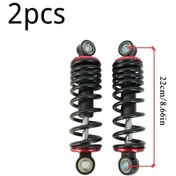 Resim Tongdashop 2 Adet Kırmızı Siyah 220mm Bisiklet Ve Motosiklet Amortisörü Universal Süspansiyon Yedek Parça 