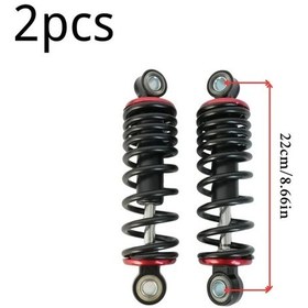 Resim Tongdashop 2 Adet Kırmızı Siyah 220mm Bisiklet Ve Motosiklet Amortisörü Universal Süspansiyon Yedek Parça 