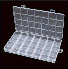 Resim Willowhaven 28 Gözlü Takı Saklama Kutusu Metal Kapaklı Transparan Masaüstü Sergi Kutusu 