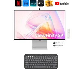 Resim Samsung 5K(5120 x 2880)PIXEL, Kameralı Akıllı Monitör, Wi-Fi 5, Airplay 27"inç Viewfinity S9 60Hz 5k (Mini-Dp)Yüksekçözünürlük 