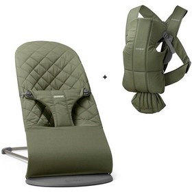Resim Babybjörn 2'li Set Bliss Ana Kucağı & Kanguru Mini Woven Dark Green 