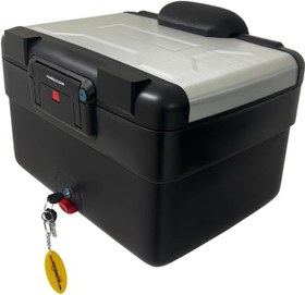 Resim WHEELIE XT69X-S 30/40 Litre Motosiklet Arka Çanta Genişleyebilen Gümüş Su Geçirmez Tak Çıkart Özellikli ABS 