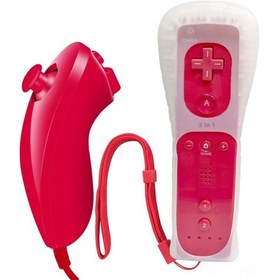 Resim Honmex Kırmızı Wii Oyun Konsolu İki Parça Kumanda Seti - Dahili Hızlandırıcı, Taşınabilir Ve Eğlenceli Oyun Deneyimi 