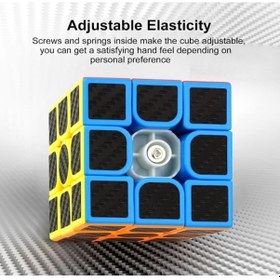 Resim 3x3x3 Professıonal Speed Cube Carbon Fıber - Karbon Fiber Profesyonel Rubik Zeka Sabır Küpü 