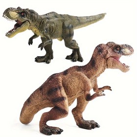 Resim Tyrannosaurus Rex Dinozor Oyuncakları - Gerçekçi T-Rex Hareketli Figür Oyuncak Jurasik Trex Figür Modeli Tarihöncesi Dünya çiftliği, Cadılar Bayramı, Noel Hediyesi 