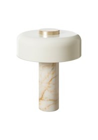 Resim Mudo Home Pılz Krem Mermer Abajur 37x48 Cm 
