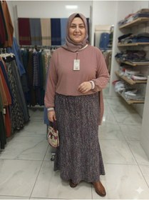 Resim Etek Büyük beden(7 Beden )8 Parça Anne Balık Etek(bel genişliği 134cm) 