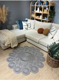 Resim Mavaux Marguerite Trikot Papatya Model Kilim Gri 