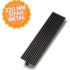 Resim Tema Siyah 320 mm Kulp Lüks Country Mutfak Mobilya Dolap Çekmece Kulpu 