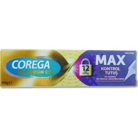 Resim Corega Maksimum Kontrol + Tutuş Yapıştırıcı Krem 40 Gr 