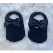 Resim ŞAPKAKİDS Kız Bebek Siyah Babet Çorap 