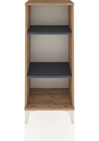 Resim Arges Komodin 2 Raflı 44x30x106 Çam-antrasit Çam 