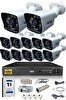 Resim IDS Cepten İzle 12 Kameralı Gece Görüşlü Su Geçirmez 5 MP Lensli 1080P FHD Kamera Seti DS-2021HD-SET12 