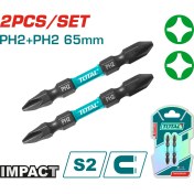 Resim Darbeli 65MM 2 Li Çift Taraflı Ph2 Bits Uç 