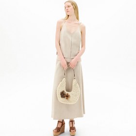 Resim Limited Edition Kadın Pudra Uzun Süet Etek 