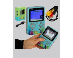 Resim Epilons 500 Oyunlu G5 Retro Mini Oyun Konsolu 3 Inç Ekran ve Tv Desteği 