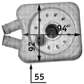 Resim BEHR MAHLE CLC45000S (8MO376726-221) Yag Sogutucu (Vw Caddy 83-03 Crafter 06-16 Golf 82-06 Lt 83-07 068117021 068117021B 8MO376726221 (WC284433) 